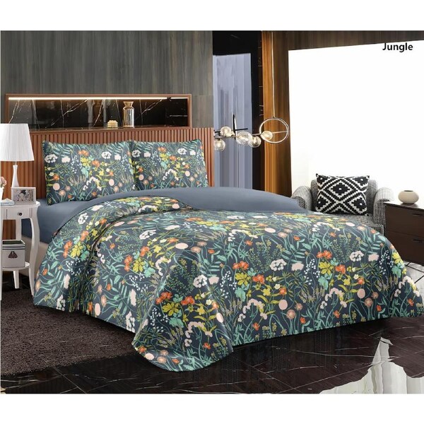 Ramesses Printed 2000TC Cooling Bamboo Blend Quilt Cover Set Single / Lily Garden