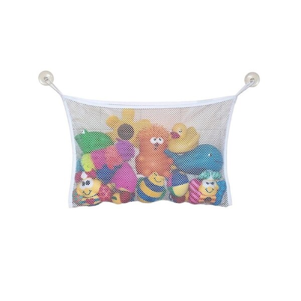 2 X White Baby Kids Bath Toys Holder Organiser Hanging Large Bag White