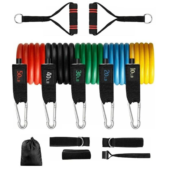 1 Set X 13Pc Yoga Resistance Band Home Workout Set With Handles As Pictured / One Size