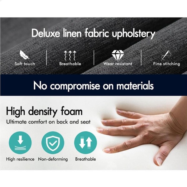 ALFORDSON Office Chair Desk Armless Mid Back with Ottoman Velvet - Beige