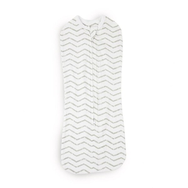 Baby Studio Infant Sleeping Swaddle Pouch Grey Lines BCI Cotton 0-3M