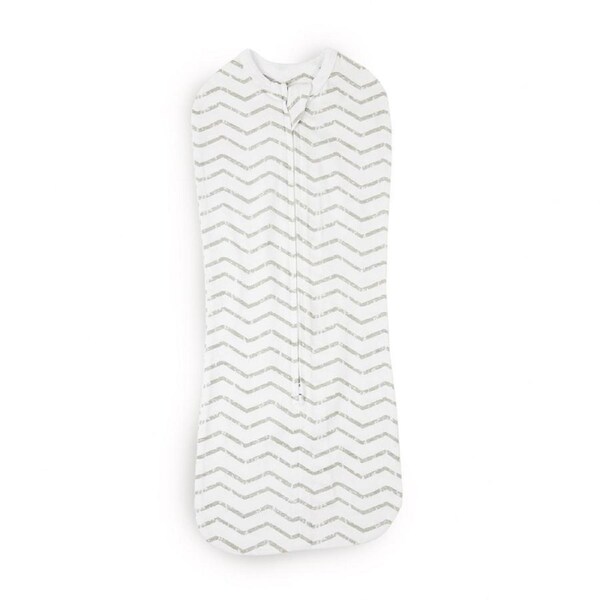 Baby Studio Infant Sleeping Swaddle Pouch Grey Lines BCI Cotton 3-9M