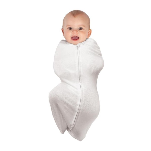 Baby Studio Infant Soft Swaddle Pouch Bright White Breathable Bamboo 0-3M