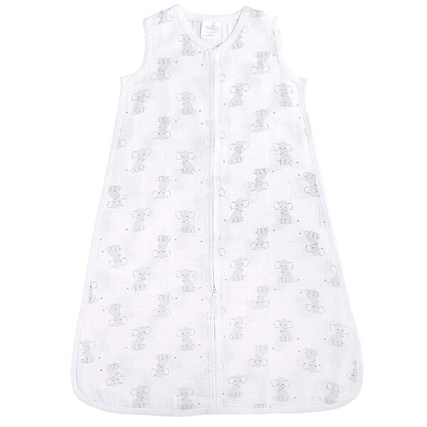Aden & Anais Infant Soft Sleeping Bag Safari Babes Elephant 0.6 Tog Small