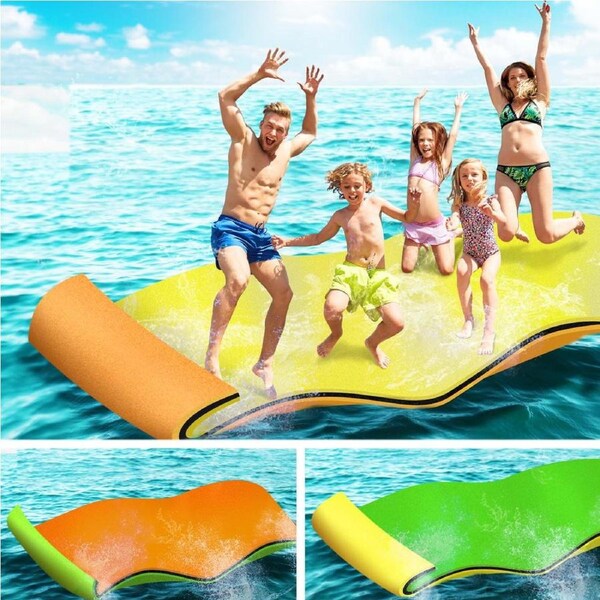 Weisshorn Floating Mat Water Park Stand Up Paddle Swimming Pool Island Platform Aqua Pad Summer Splash Toys 270cm x 183cm x 3.5cm