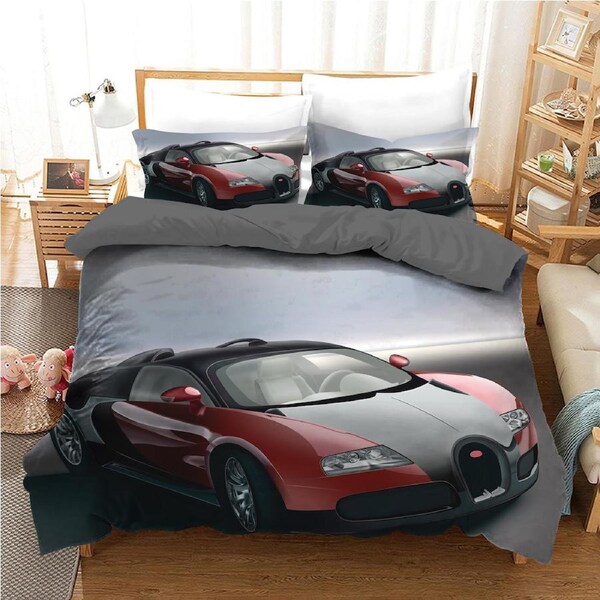Sports Car Duvet Quilt Doona Cover Set (MD241122) Single, 1 Pillow Case