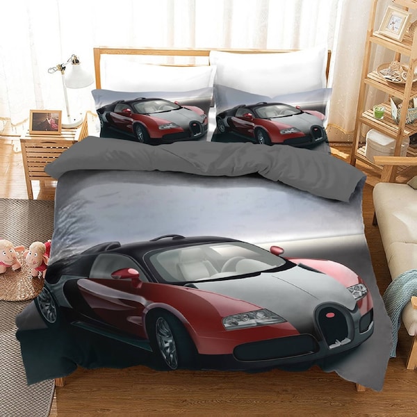 Sports Car Duvet Quilt Doona Cover Set (MD241122) King, 2 Pillow Cases