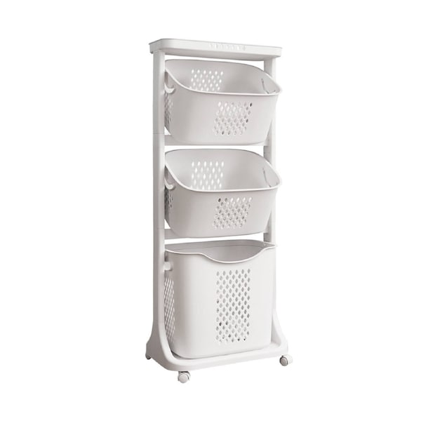 Lauft Laundry Basket Bathroom Multi-Layer Clothes Storage Hamper 3 Layer Baskets