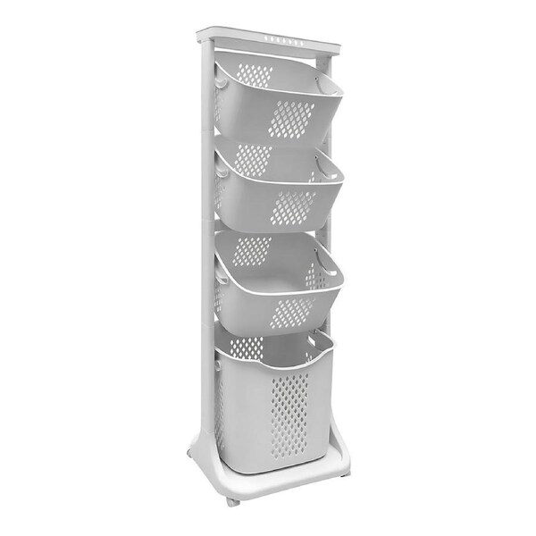 Lauft Laundry Basket Bathroom Multi-Layer Clothes Storage Hamper 4 Layer Baskets