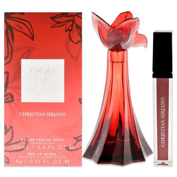 Ooh La Rouge by Christian Siriano for Women - 2 Pc Gift Set 3.4 oz EDP Spray, 0.21oz Red Lip Gloss 2 Pc Gift Set