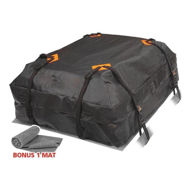 Elora 425L Car Roof Carrier Waterproof Roof Vehicle Top Luggage Bag w Non-slip Mat 600D waterproof oxford cloth