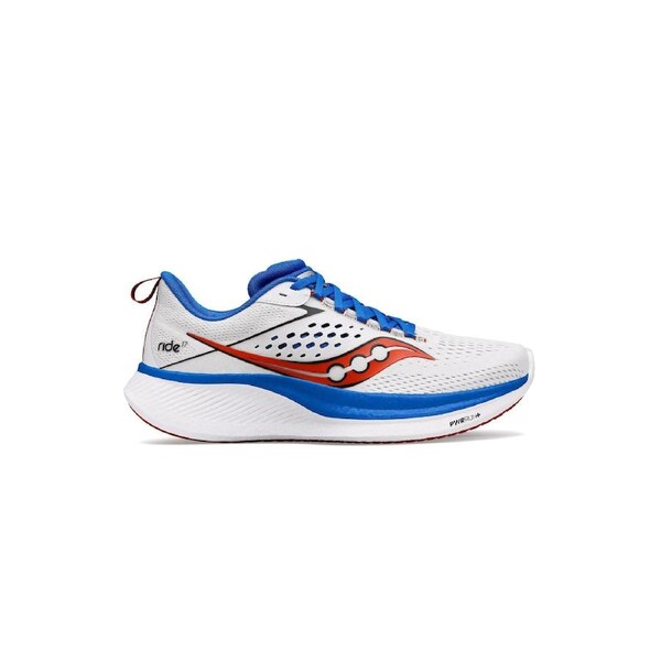 Saucony Mens Ride 17 (D) Shoes Sneakers Runners Running in White/Cobalt US 11