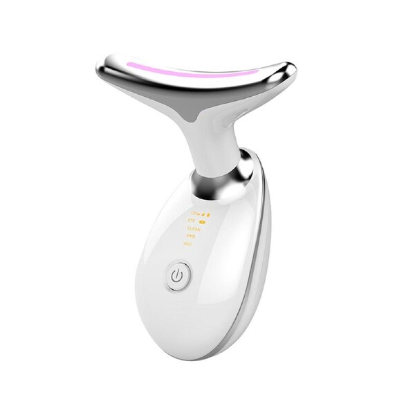 Neck Anti Wrinkle Face Beauty Device Skin Lifting Tighten Rejuvenation Massager White