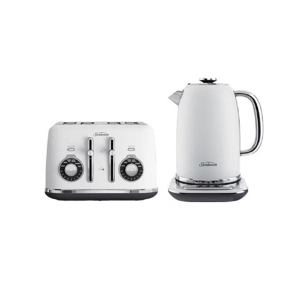 Sunbeam White TA2840W Toaster & KE2800W Kettle Bundle ALL