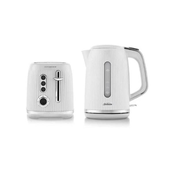 Sunbeam White TAP1002WH Toaster & KEP1007WH Kettle Bundle ALL