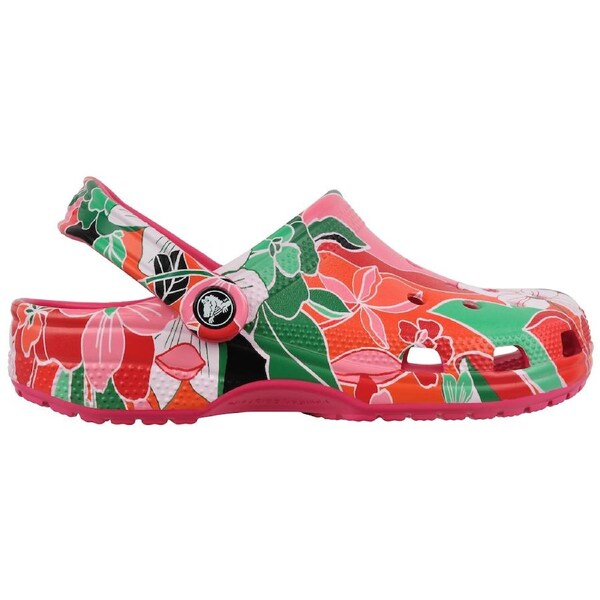 Crocs Unisex Classic Woodcut Floral Clogs Dragon Fruit US M6/W8