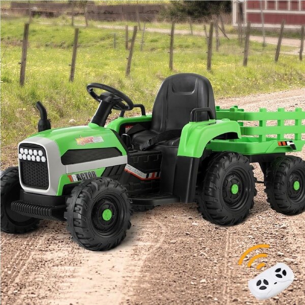 Mazam Kids Ride On Car Tractor 12V Electric Battery Toy Remote Control Toddler Cars Green