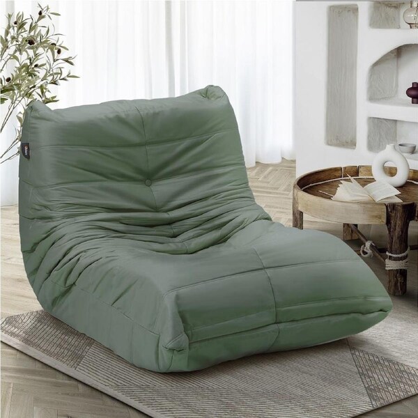 Oikiture Floor Sofa Accent Chair Lounge Lazy Leisure Couch Single Seat Pouffe 4 Colours Green