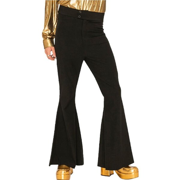Hot Stuff Black 70s Mens Flares Medium