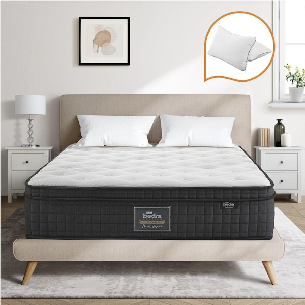 Bedra Double Mattress Bed Queen King Single Cool Gel Foam 7 Zone with Pillow Double