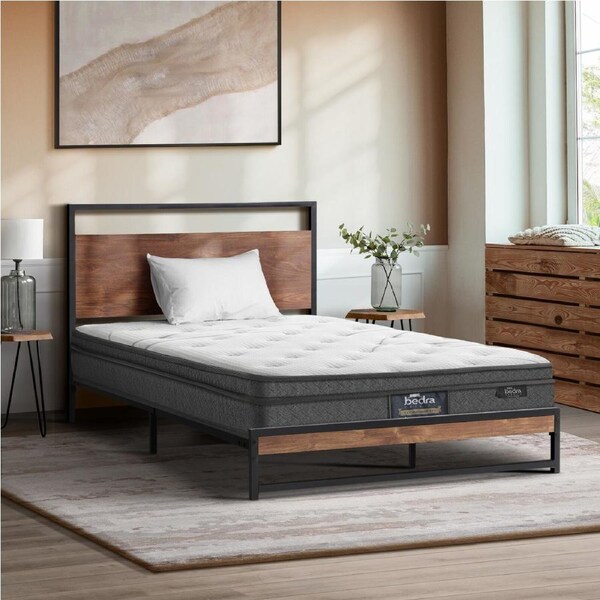 Bedra Double Mattress King Single Queen Bed Tight Top Bonnell Spring Bed 21CM Single