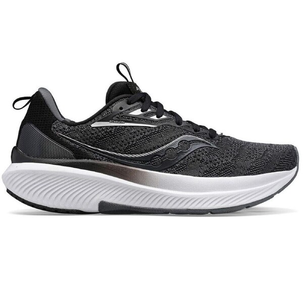 Saucony Womens Echelon 9 X-Wide Extra Wide Shoes Runners Sneakers in Black/White US 10