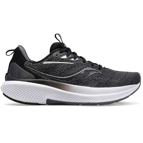 Saucony Mens Echelon 9 X-Wide Extra Wide Shoes Sneakers Runners in Black/White US 11