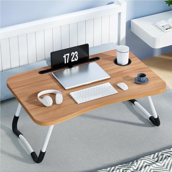 Laptop Desk Table Foldable Stand Lap Tray Sofa Bed Portable Adjustable Desks Black