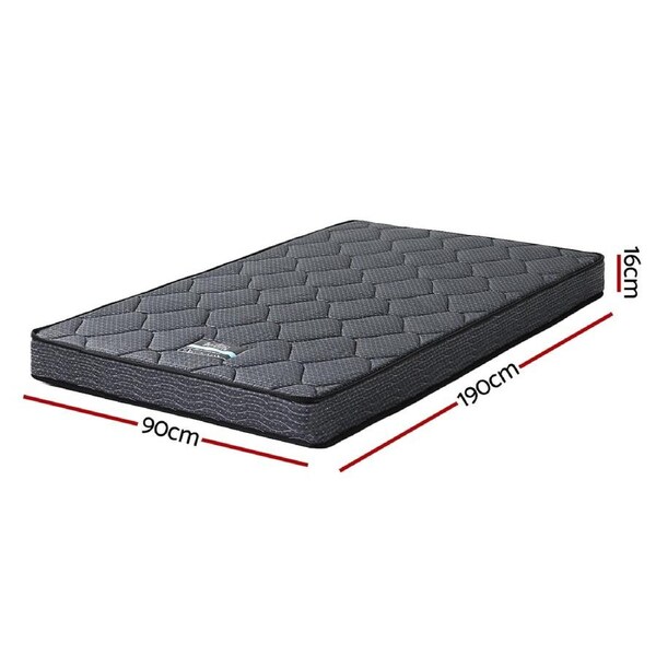 Giselle Mattress Queen Double King Single Bed Euro Top Pocket Spring Firm Foam 16cm Serena Series-Single
