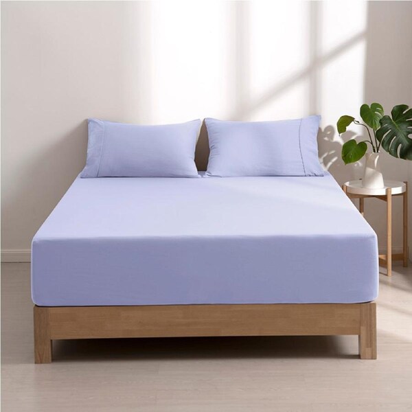 Dreamaker Superfine Washed Microfibre Combo Fitted Sheet Set Lilac (Single, King Single, Double, Queen, King, Super King) Super King