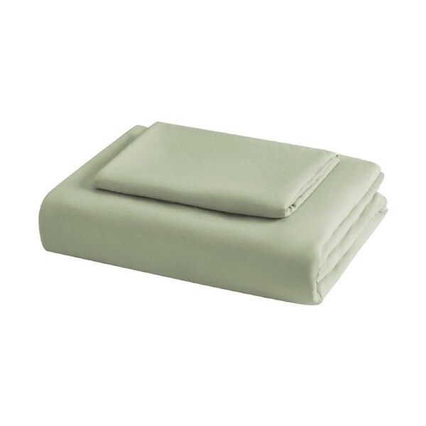 Dreamaker Superfine Washed Microfibre Quilt Cover Set Sage Green (Single, King Single, Double, Queen, King, Super King) Double