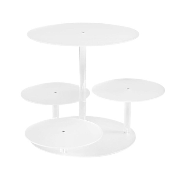 5-Star Chef Cake Stand 5 Tiers Acrylic Holder Display Round Clear Wedding Party Model 2