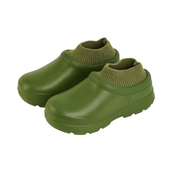 Annabel Trends Gummies Sherpa Lined Winter Soft Slip-On Garden Shoes Olive 7