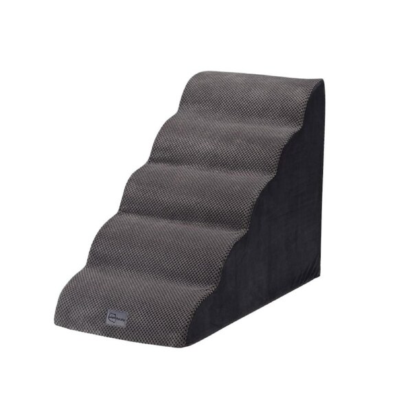 Petzly 3/4/5 Tiers Dog Steps Pet Stairs Ramp Portable Bed Ladder Washable Cover 5 Tiers