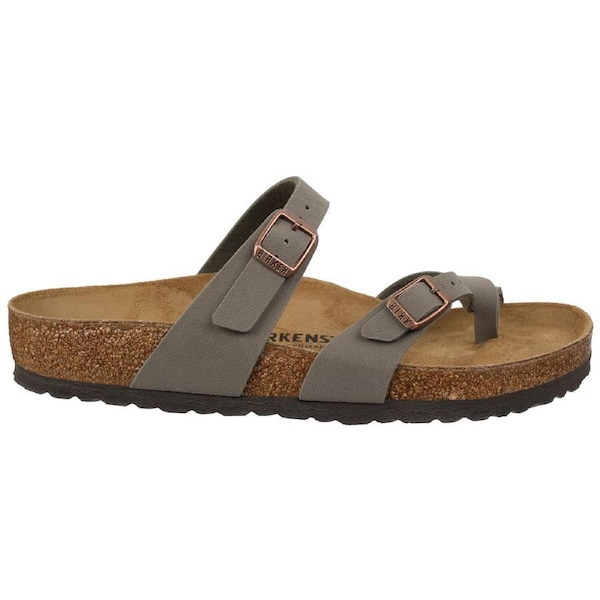 Birkenstock Unisex Mayari BirkiBuc Regular Fit Sandals Stone 37