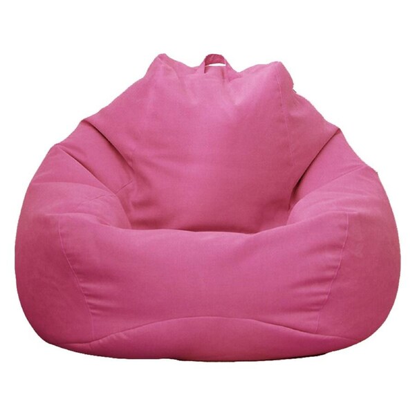 VIVVA 100X120CM Extra Large Bean Bag Chairs Sofa Cover Soft Indoor Lazy Lounger For Adults Hot Pink