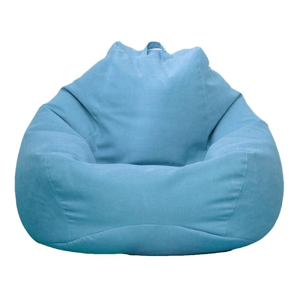 VIVVA 100X120CM Extra Large Bean Bag Chairs Sofa Cover Soft Indoor Lazy Lounger For Adults Ice Blue