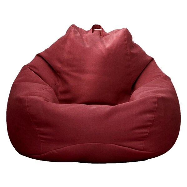 VIVVA 100X120CM Extra Large Bean Bag Chairs Sofa Cover Soft Indoor Lazy Lounger For Adults Wine