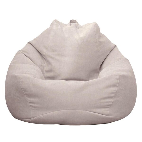 VIVVA 100X120CM Extra Large Bean Bag Chairs Sofa Cover Soft Indoor Lazy Lounger For Adults Beige