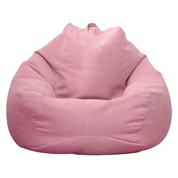 VIVVA 100X120CM Extra Large Bean Bag Chairs Sofa Cover Soft Indoor Lazy Lounger For Adults Light Pink
