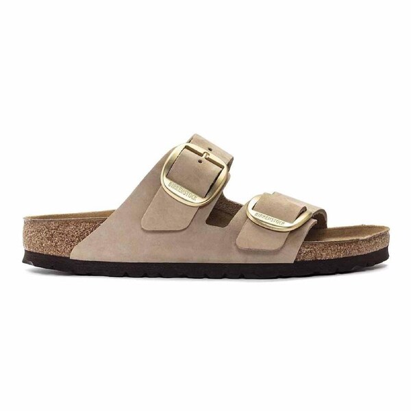 Birkenstock Arizona Big Buckle Nubuck Leather Sandals - Regular - Sandcastle EU 37