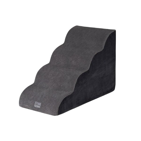 Petzly 3/4/5 Tiers Dog Steps Pet Stairs Ramp Portable Bed Ladder Washable Cover 4 Tiers