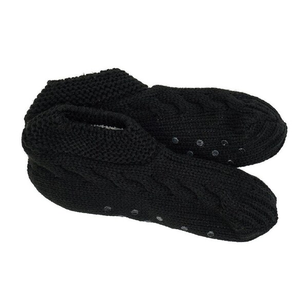 Annabel Trends Acrylic Mens Slouchy Slippers Black One