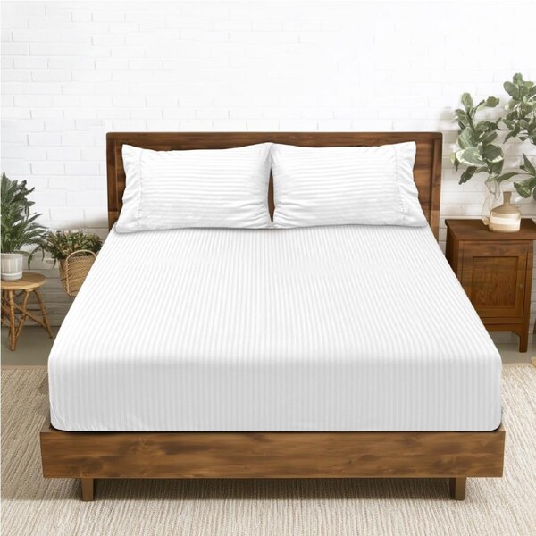 Ramesses Hotel Quality Jacquard Cooling Bamboo Blend Combo Set Queen / Dusty Pink