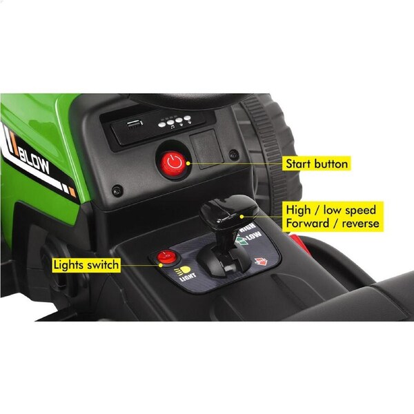 ALFORDSON Ride On Car Kids Electric Toy Tractor Green