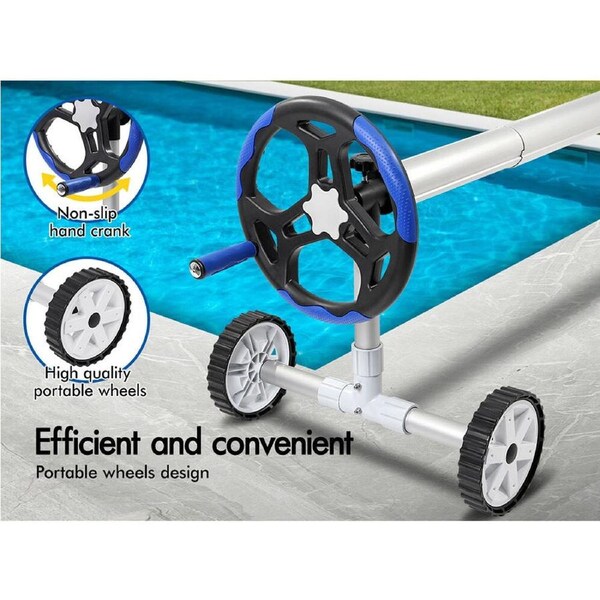 ALFORDSON Pool Cover Roller Adjustable Solar Blanket Reel Swimming 6m Roller - Grey
