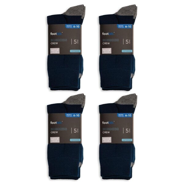 Mens 20 Pack Socks Business Crew Navy / 6-10
