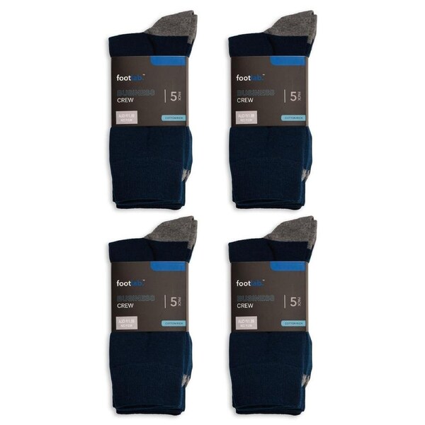 Mens 20 Pack Socks Business Crew Navy / 11-14