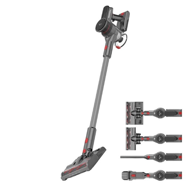 MyGenie X-Lite HYDRA Glide Pro Cordless Stick Vacuum Mop Lights HEPA Grey