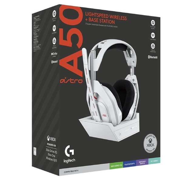 Astro A50 Wireless (Gen5) Gaming Headset - White White